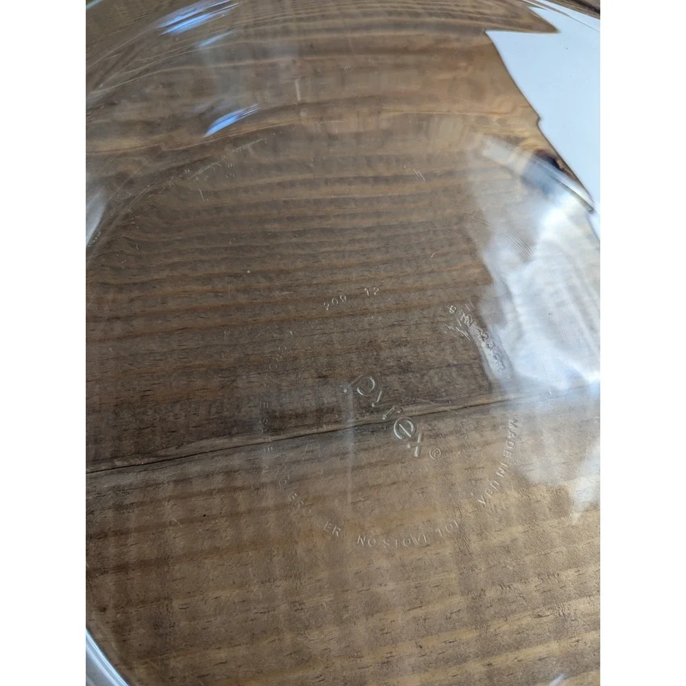 Vintage Pyrex Clear‎ Glass Pie Plate Dish 9 Inch #209 Baking Kitchen Made in USA